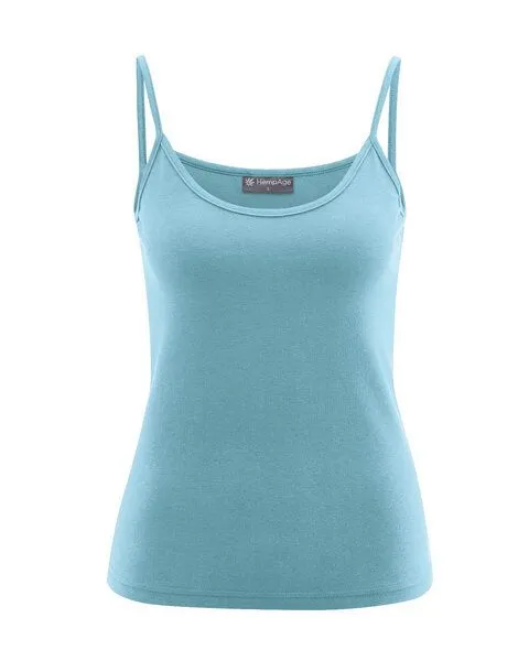 HempAge HempAge Trägertop Hanf/Biobaumwolle, Wave (blau), – Produktbild 1 von 4