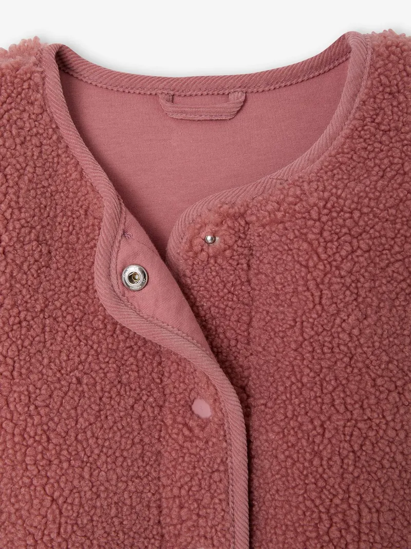 Vertbaudet Mädchen Weste aus Teddyfleece blush, Blush, – Produktbild 3 von 4