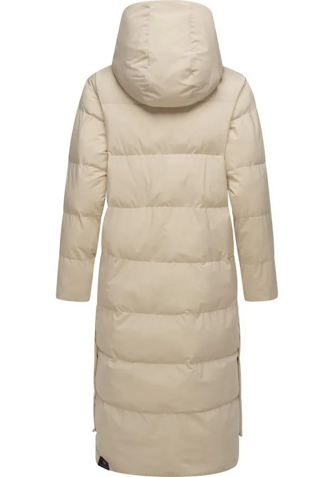 ragwear ragwear Wintermantel Patrise Extralanger Damen Winter Steppmantel mit Gehschlitzen, Braun, – Produktbild 4 von 4