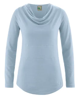 HempAge Hempage Damen vegan Top Mit Langen Ärmeln Clearsky Blau – Produktbild 1 von 1