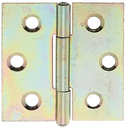 Alberts ALBERTS Scharnier, galv. gelb verzinkt, LxB 38x38 mm – Produktbild 1 von 1