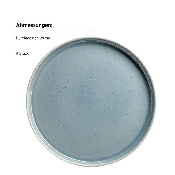 Mäser Mäser Tafelservice 8-tlg. "Candy" Steinzeug, Blau, – Produktbild 5 von 5