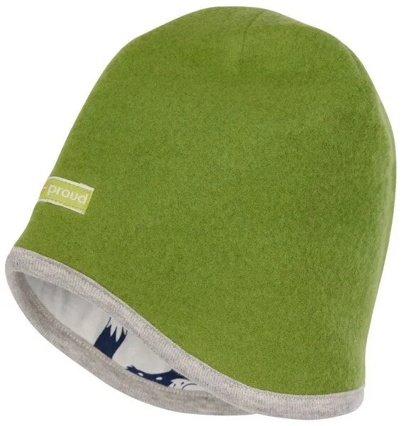 loud + proud loud + proud Baby & Kinder Mütze Wollfleece, GOTS-zertifiziert, Grass(grün), – Produktbild 2 von 3