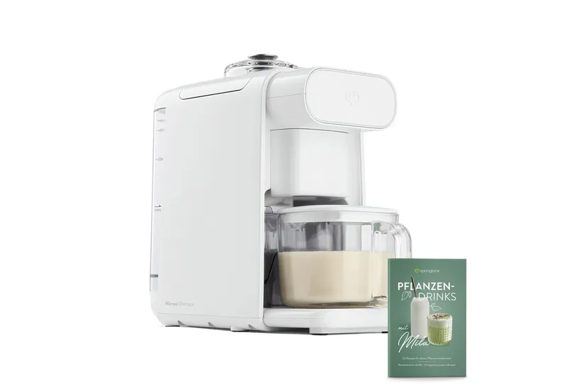 Springlane Zerkleinerer Pflanzenmilchbereiter Mila - Nussmilch & Pflanzenmilch selbst machen, 1000 W, 1,0 L oder 0,6 L, Touchdisplay, Weiß, – Produktbild 1 von 5