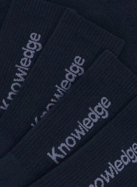 KnowledgeCotton Apparel KnowledgeCotton Apparel Stricksocken COLORBLOCK mit Bio-Baumwolle, Blau-night-sky, – Produktbild 3 von 3