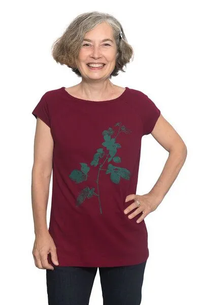 Hirschkind Hirschkind Bio-& Fair-Trade-Frauenshirt "Brombeere" weinrot – Produktbild 2 von 2