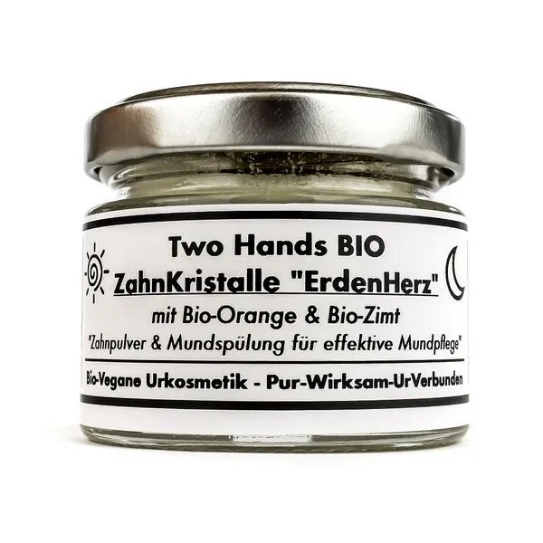 Two Hands BIO Two Hands BIO Zahnpulver „ErdenHerz“ mit Bio-Orange & Bio-Zimt - Zahnpasta-Ersatz - Bio Vegan – Produktbild 1 von 1