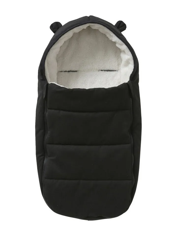 Vertbaudet Vertbaudet Fußsack für Kinderwagen & Babyschale, wetterfest, Blau|schwarz, – Produktbild 1 von 4