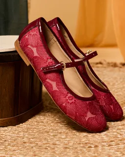 Minuit Sur Terre Minuit Sur Terre Damen vegan Ballerinas Clara Ruby Red – Produktbild 1 von 1