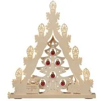 WEIGLA e K WEIGLA e.K. "Lichterspitze 7 flg. "Weihnachtsbaum mit roten oder goldenen Kugeln" LED Beleuchtung – Produktbild 1 von 1