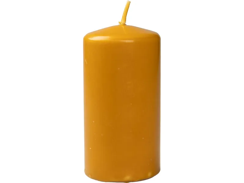 BIOKEMA BIOKEMA Stumpenkerze aus Biomasse 60 x 120 mm, Gelb, – Produktbild 2 von 3