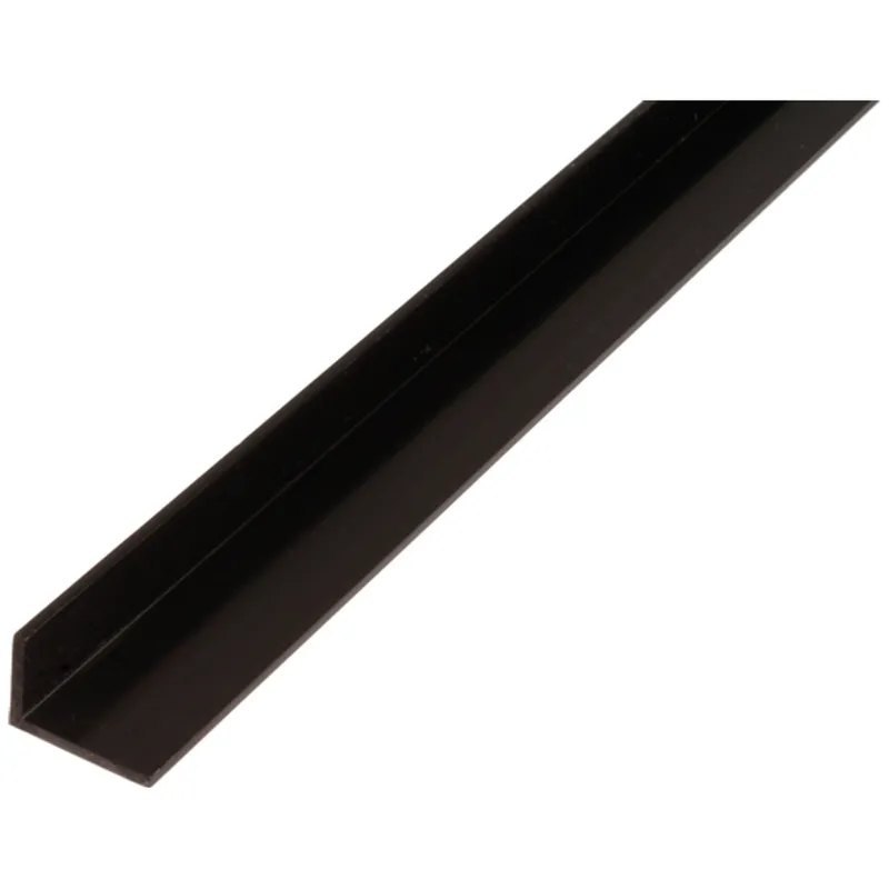 Alberts ALBERTS Winkelprofil, ungleichsch., PVC schwarz, LxBxHxS 1000 x 25 x 20 x 2 mm – Produktbild 1 von 1
