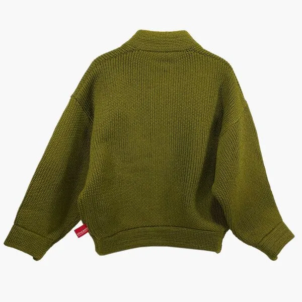 vincente vincente gestrickte Bomberjacke, Olive(grün), – Produktbild 3 von 3