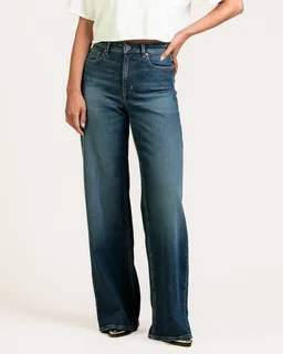 Kuyichi Kuyichi Damen vegan Jeans Harper Weit Geschnitten Tiefes Indigo – Produktbild 1 von 1