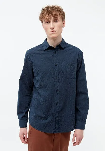 Givn Berlin Givn Berlin Langarm-Hemd Modell: Yuval GOTS, Midnight blue (blau), – Produktbild 2 von 5