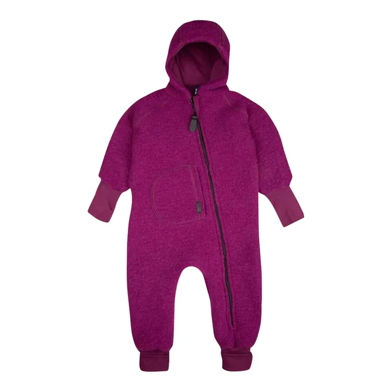 Pure Pure Pure Pure Wollwalk-Overall mit Kapuze und Klappbündchen, Lila, – Produktbild 1 von 1