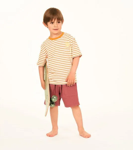Sense Organics & friends in cooperation with GARY MASH Sense Organics & friends in cooperation with GARY MASH Weiche Kinder Shorts aus Bio-Musselin, Rosenbraun (braun), – Produktbild 2 von 4