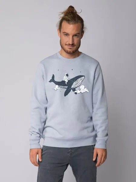 watapparel watapparel Sweatshirt Unisex Spacewhale, Serene blue, – Produktbild 2 von 3