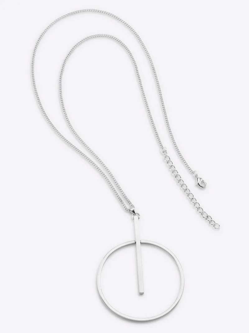 heine Kette mit Anhänger, Silberfarben, – Produktbild 1 von 3