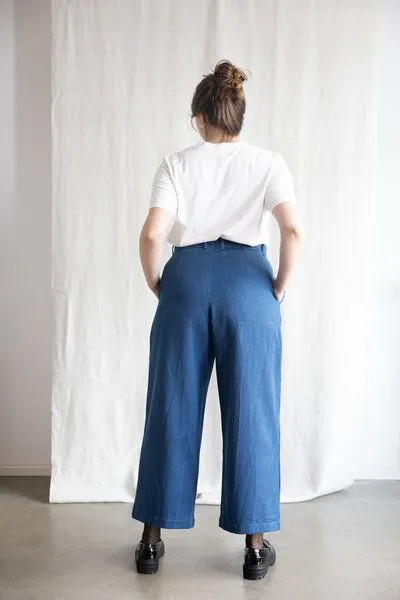Jyoti - Fair Works Jyoti - Fair Works Bio-Baumwolldenim Culotte Awasi, Denim, – Produktbild 3 von 4