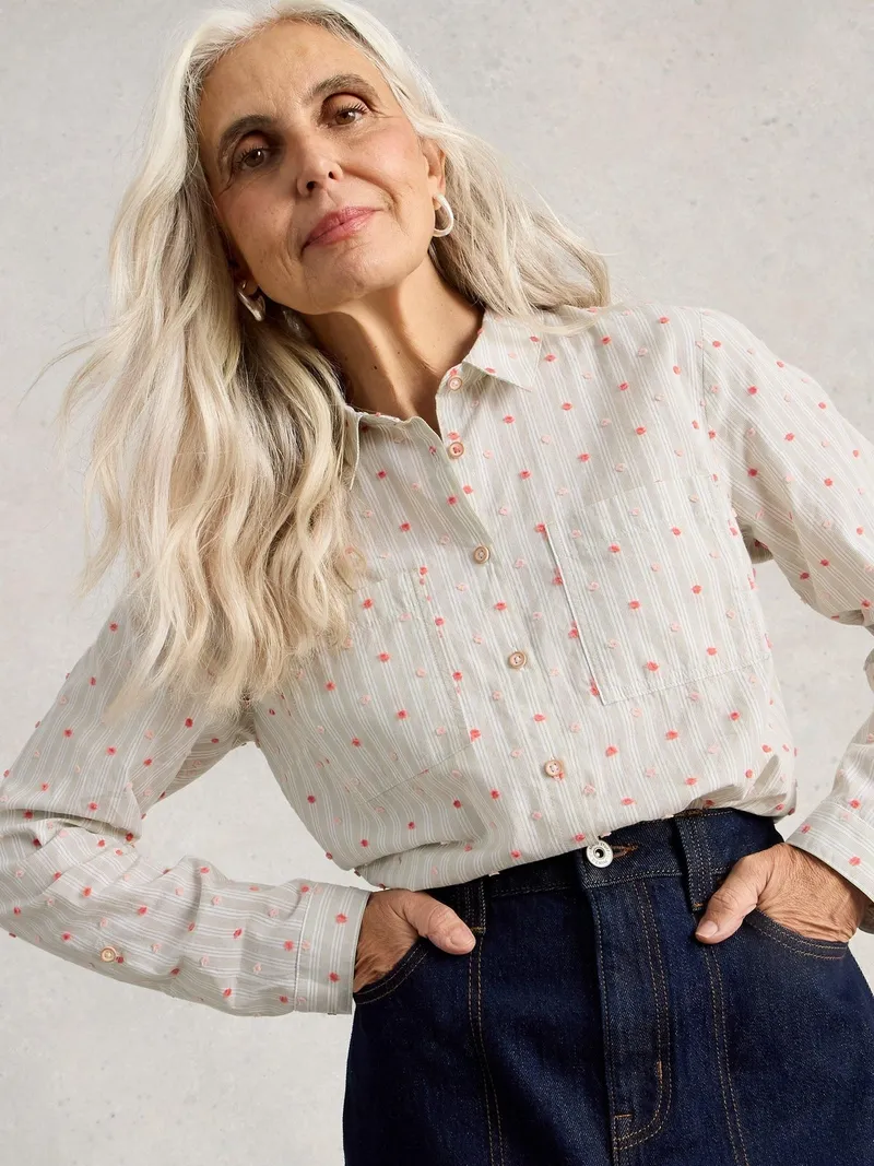 White Stuff Bluse Sophie aus Bio-Baumwolle - 44, Grün multi, – Produktbild 1 von 4