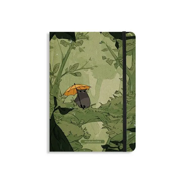 matabooks® matabooks® Nachhaltiges A5 Notizbuch/Journal/Schreibheft aus Süßgraspapier – Nari (punktiert), Forest green, – Produktbild 1 von 3