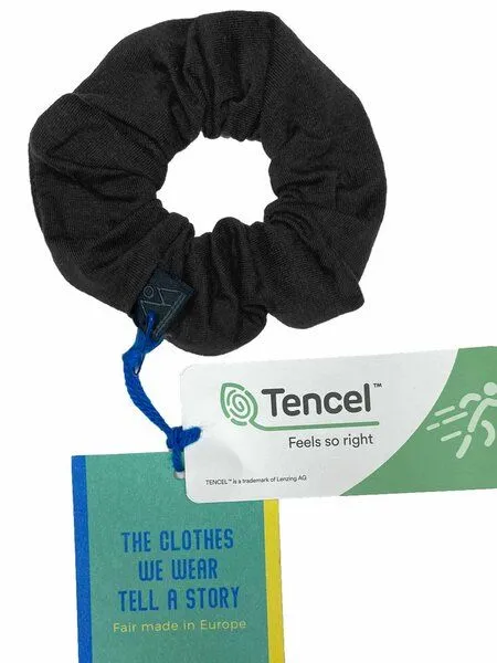 nice to meet me nice to meet me Scrunchie TENCEL®, Deep black, – Produktbild 1 von 2