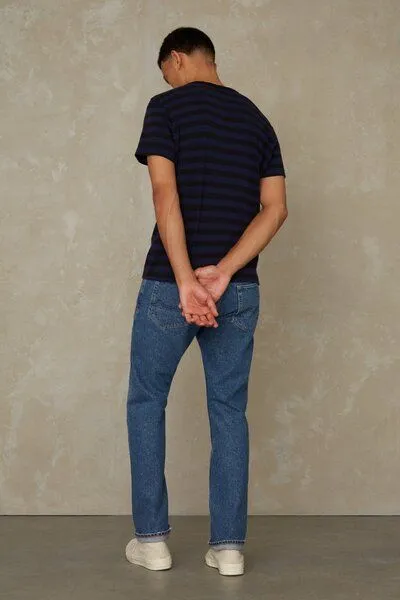 Kings Of Indigo Kings Of Indigo Straight-Fit Jeans aus 100% recycelter Baumwolle - Kong - Eco Recycled Blue Used, Blau, – Produktbild 2 von 4