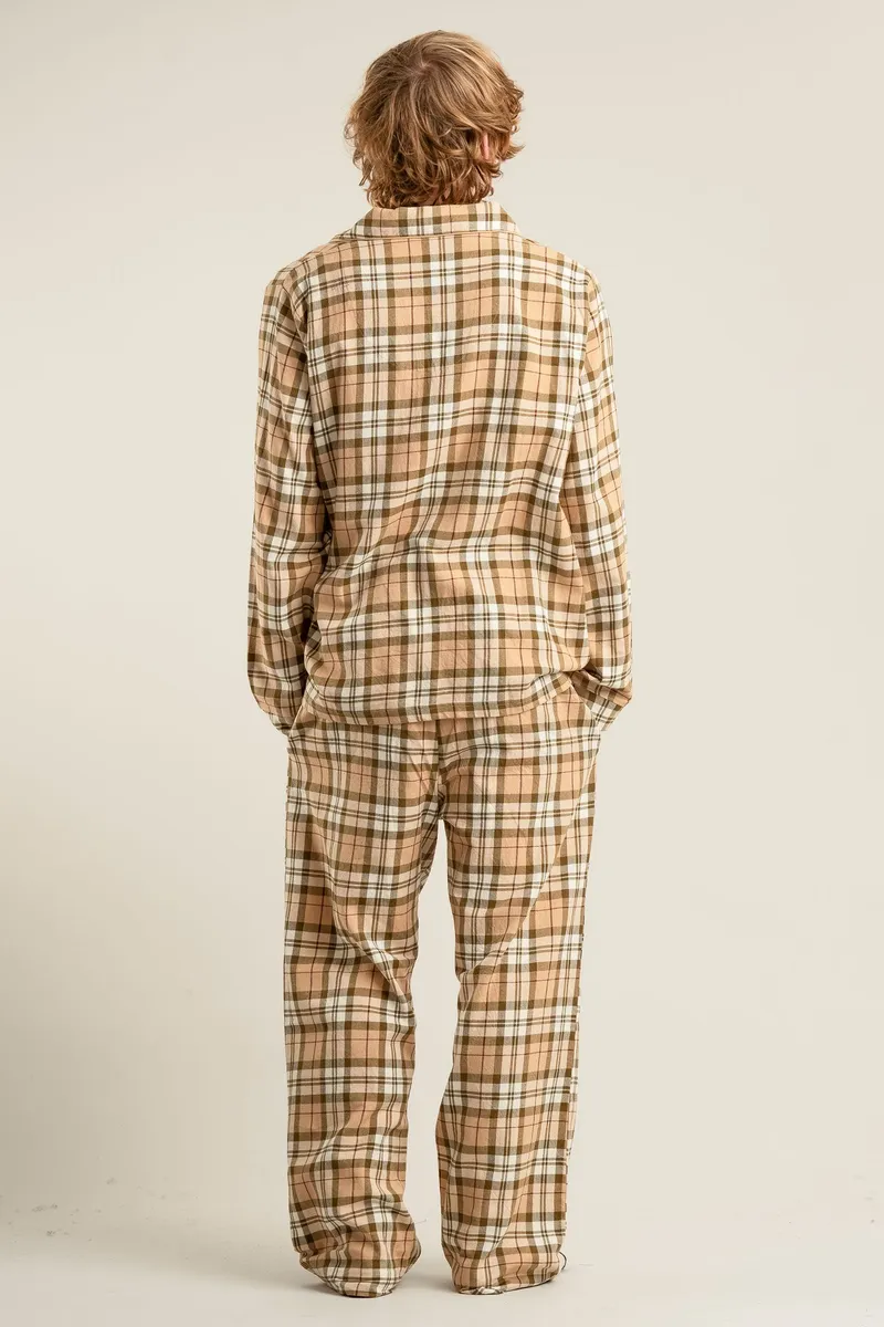 KOMODO KOMODO Herren vegan Pyjama Set Jim Jam Sand, Beige, – Produktbild 1 von 2