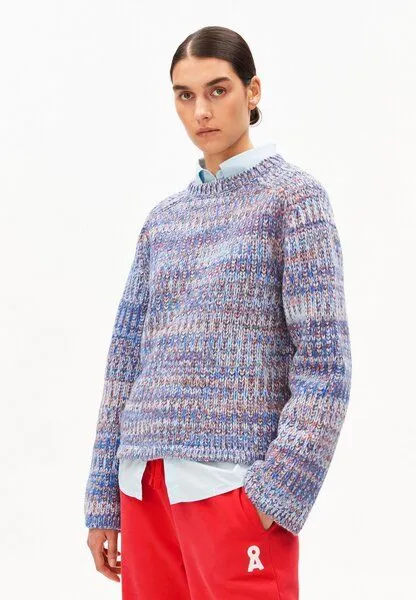 ARMEDANGELS ARMEDANGELS UN-WASTED Damen Pullover aus Bio-Woll Mix, Dark poppy, – Produktbild 1 von 4