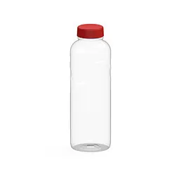 elasto elasto Trinkflasche Carve Refresh, 1 l, RENEW, transparent/standard-rot – Produktbild 1 von 1