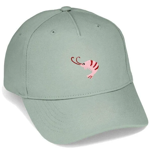 LIGARTI Bestickte Cap – Nele der Shrimp – LIGARTI Tiermanufaktur, Mintgrun, – Produktbild 1 von 4