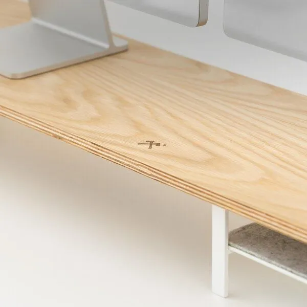 Woodcessories Woodcessories Monitorständer aus nachhaltigem Holz, Eiche/weiß, – Produktbild 5 von 8