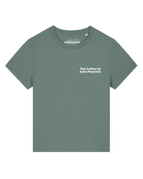 watapparel watapparel T-Shirt Frauen Das Leben ist kein Ponyhof, Green bay, – Produktbild 1 von 2