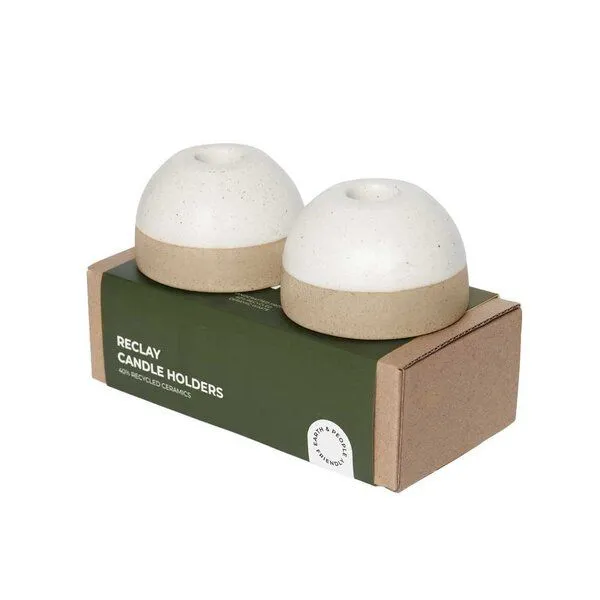 Originalhome Originalhome ReClay Stabkerzenhalter – 2er-Set, Weiß, – Produktbild 4 von 4