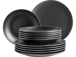 Mäser Mäser Teller Set 12-tlg. "Essential" Steinzeug, schwarz – Produktbild 1 von 1