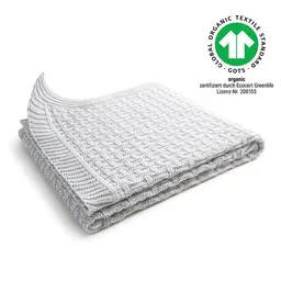 Sonnenstrick Sonnenstrick – Bio Baby-Strickdecke "Karostrickmotiv" (100 x 90 cm) Bio-Baumwolle – Produktbild 1 von 1