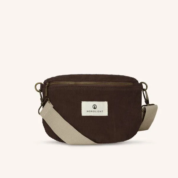 NORDLICHT NORDLICHT Bauchtasche TOMMA Cord aus Bio-Baumwolle, Potting soil (braun), – Produktbild 2 von 4