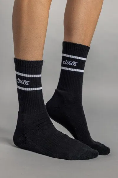 DIRTS dirts Classic Striped Socks, Black, – Produktbild 1 von 3