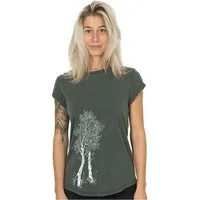 Life-Tree Life-Tree Shirt aus Biobaumwolle Fairwear für Damen "Birke", Grün, – Produktbild 2 von 5