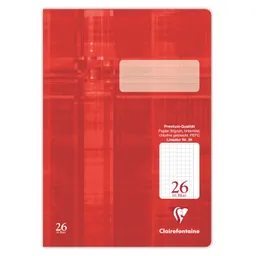 Clairefontaine Clairefontaine Schulhefter Rot A4 kariert mit Rand 16 Batt – Produktbild 1 von 1