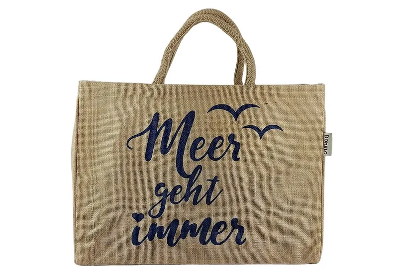 Domelo Domelo große Jute Einkaufskorb, Vegane Einkaufstasche nachhaltige Handtasche/ Shopper – Produktbild 1 von 8