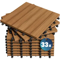 Casaria® Holzfliese Akazienholz FSC®-zertifiziert 33er-Set 30x30cm – Produktbild 1 von 1