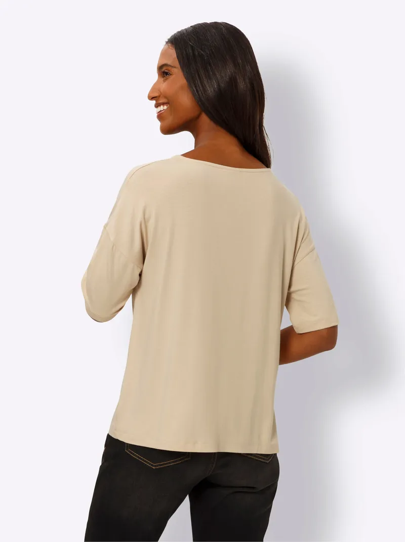 heine Kurzarmshirt sand, Sand, – Produktbild 1 von 2