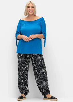 sheego Schlupfhose schwarz-weiß – Produktbild 1 von 1