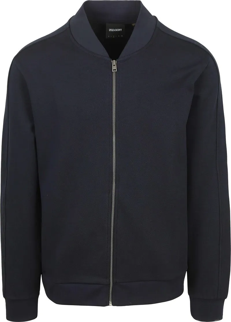 Lyle and Scott Lyle & Scott Cardigan Bomber Dark Navy - Größe XXL, Dunkelblau, – Produktbild 1 von 5
