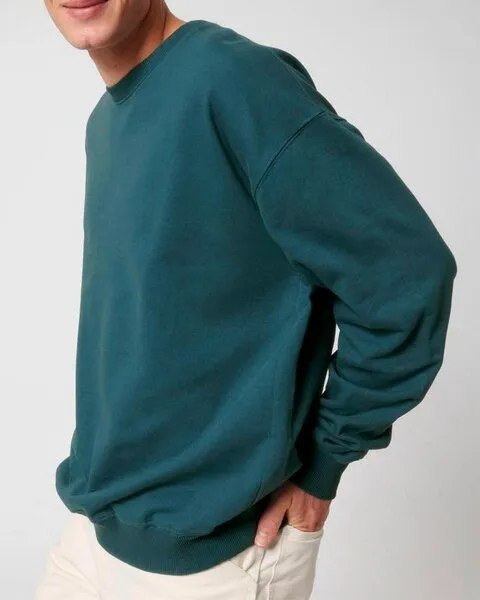 YTWOO YTWOO Oversized Sweatshirt aus reiner Bio-Baumwolle, Dry Handfeel, Sternenblau, – Produktbild 2 von 4