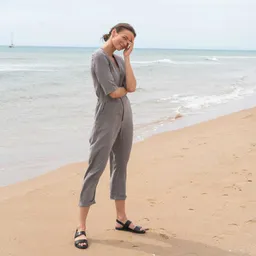 WiDDA WiDDA Damen vegan Jumpsuit Jill Light Grey – Produktbild 1 von 1