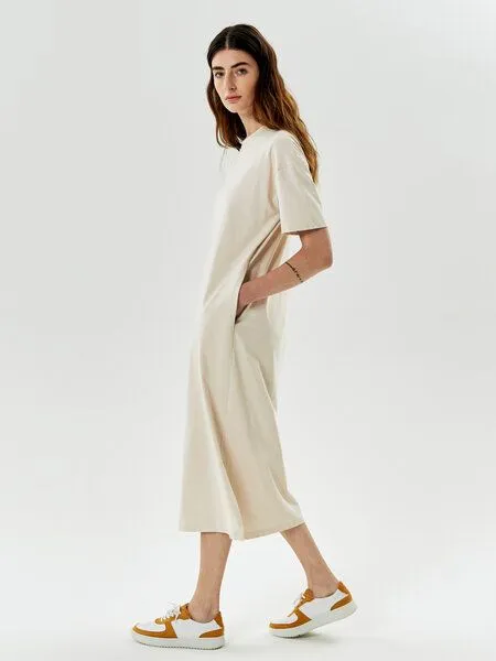 NINE TO FIVE NINE TO FIVE #meta - zeitloser Capsule Sneaker aus atmungsaktiver Microfaser, White lemon, – Produktbild 3 von 4