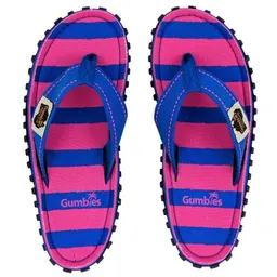 Gumbies Gumbies Pink & Blue Stripe – Zehensandalen für Damen – Produktbild 1 von 1